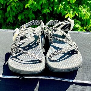 Black and White CHACO Strappy Sandals- perfectly adjustable